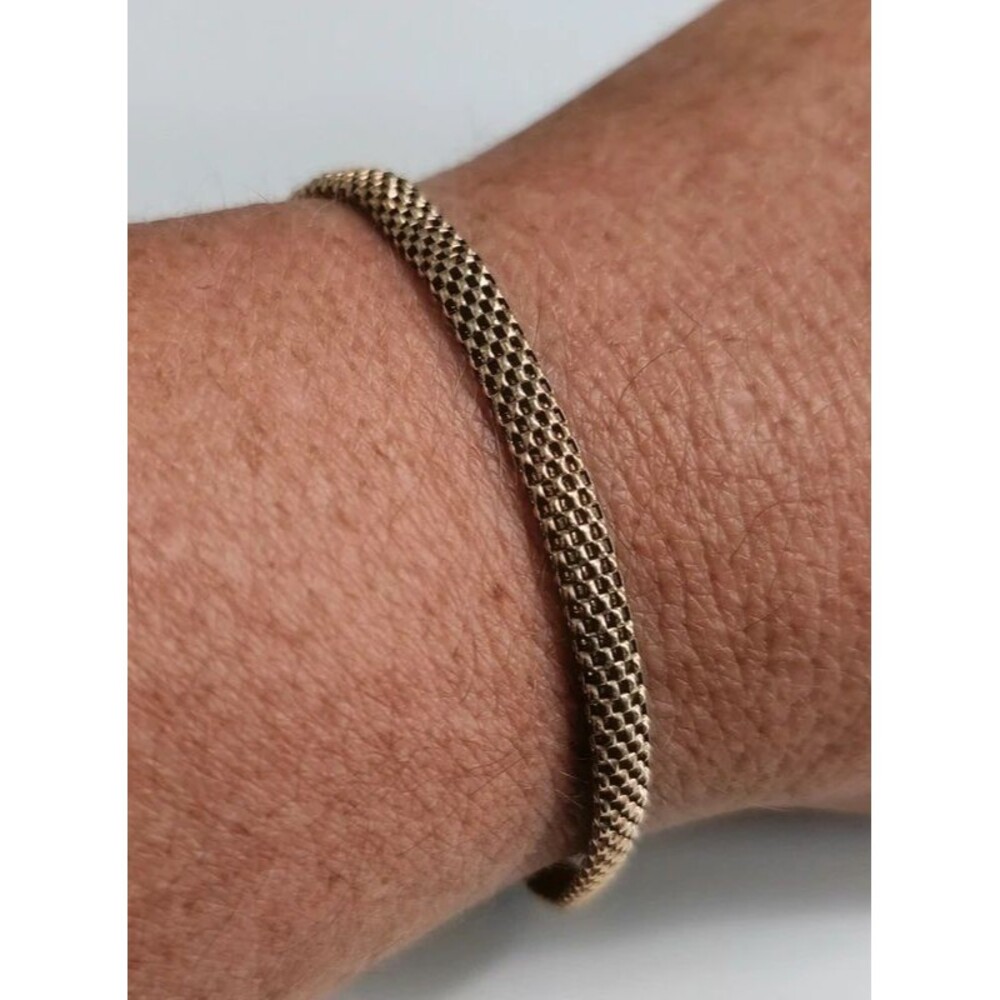 Gold vermeil Italian mesh bracelet